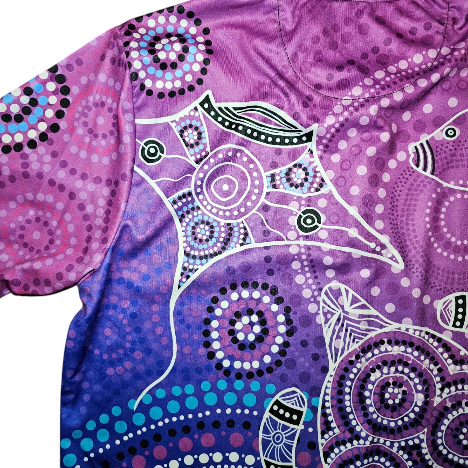 Gwiyaala Art Colorful Large Aboriginal Art Themed Shirt - Thumbnail 11