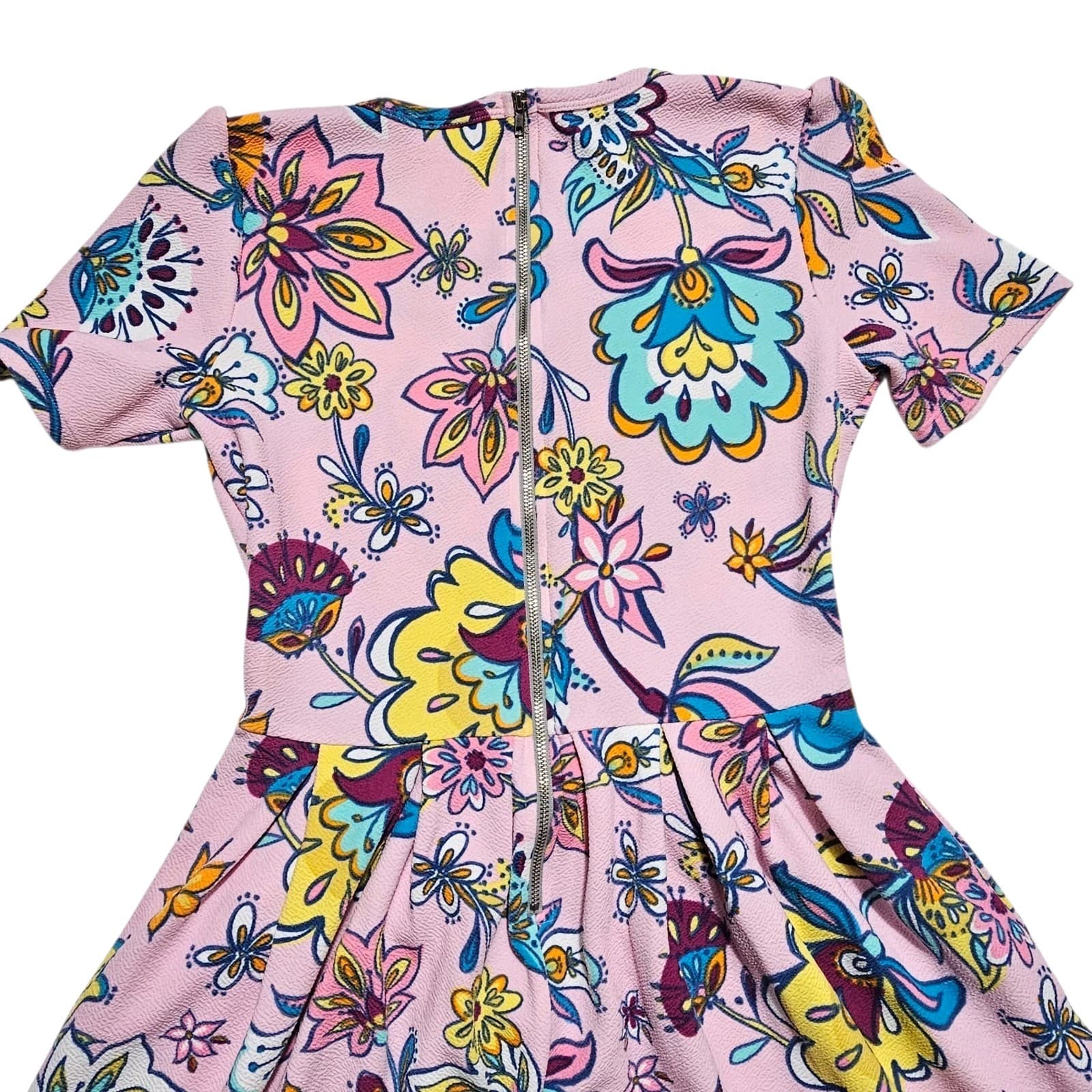 LuLaRoe Amelia Dress Size Small Multi Color Floral Polka Dot - Thumbnail 6