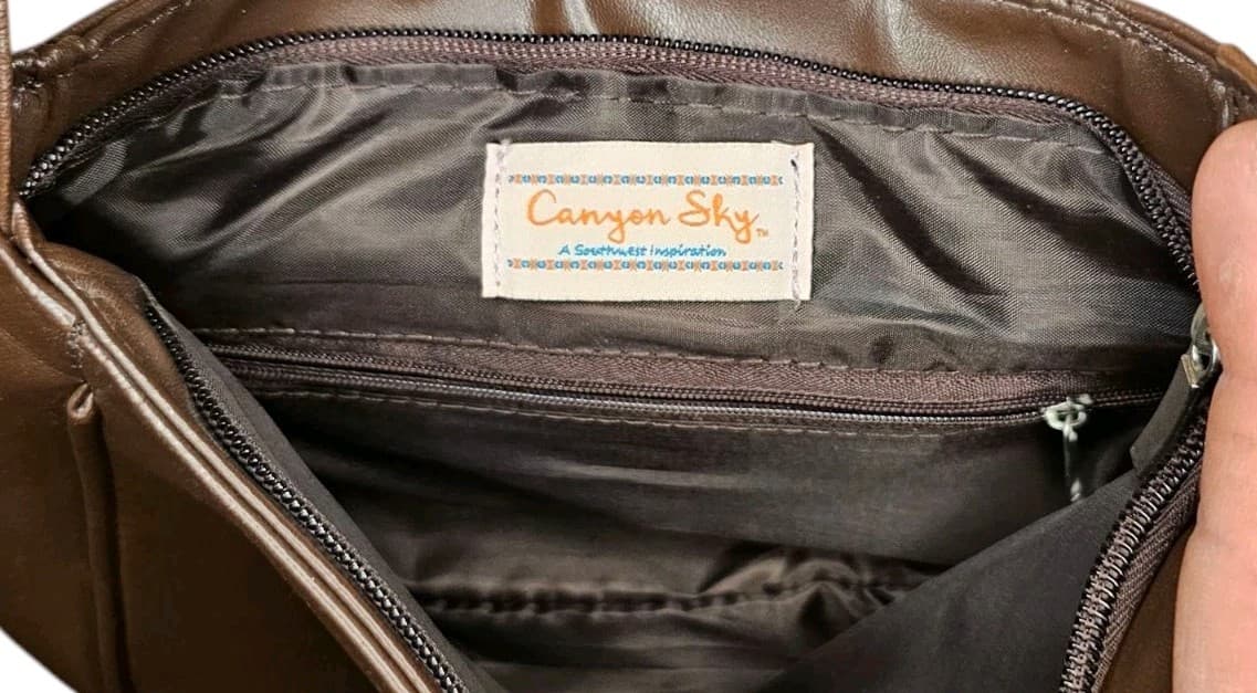 Brown Purse Canyon Sky Southwest Bag Turquoise Silver - Thumbnail 5