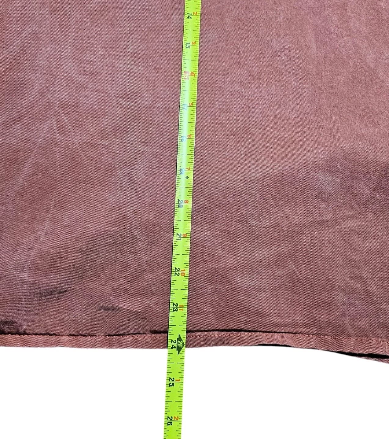 Cut Loose Top Womens small Burnt Orange 3/4 Sleeve V-Neck 100% Tencel - Thumbnail 10