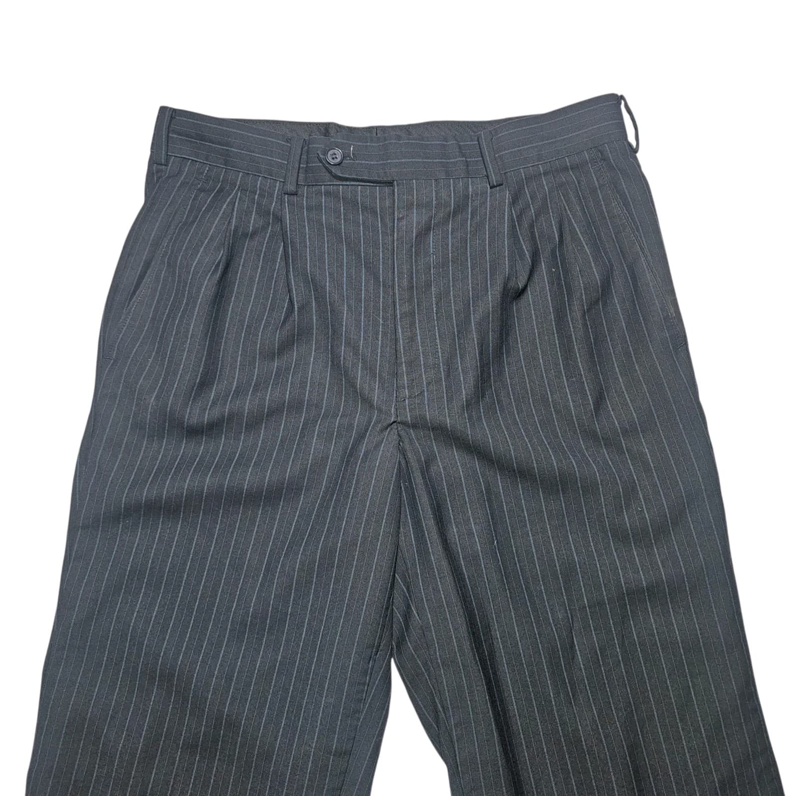 Gulliano Coture Pin Stripe Vito Pants Size 38r/32r - Thumbnail 2