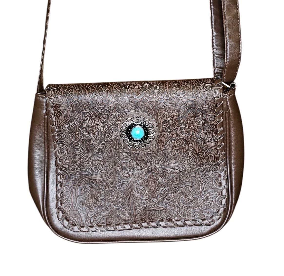 Brown Purse Canyon Sky Southwest Bag Turquoise Silver