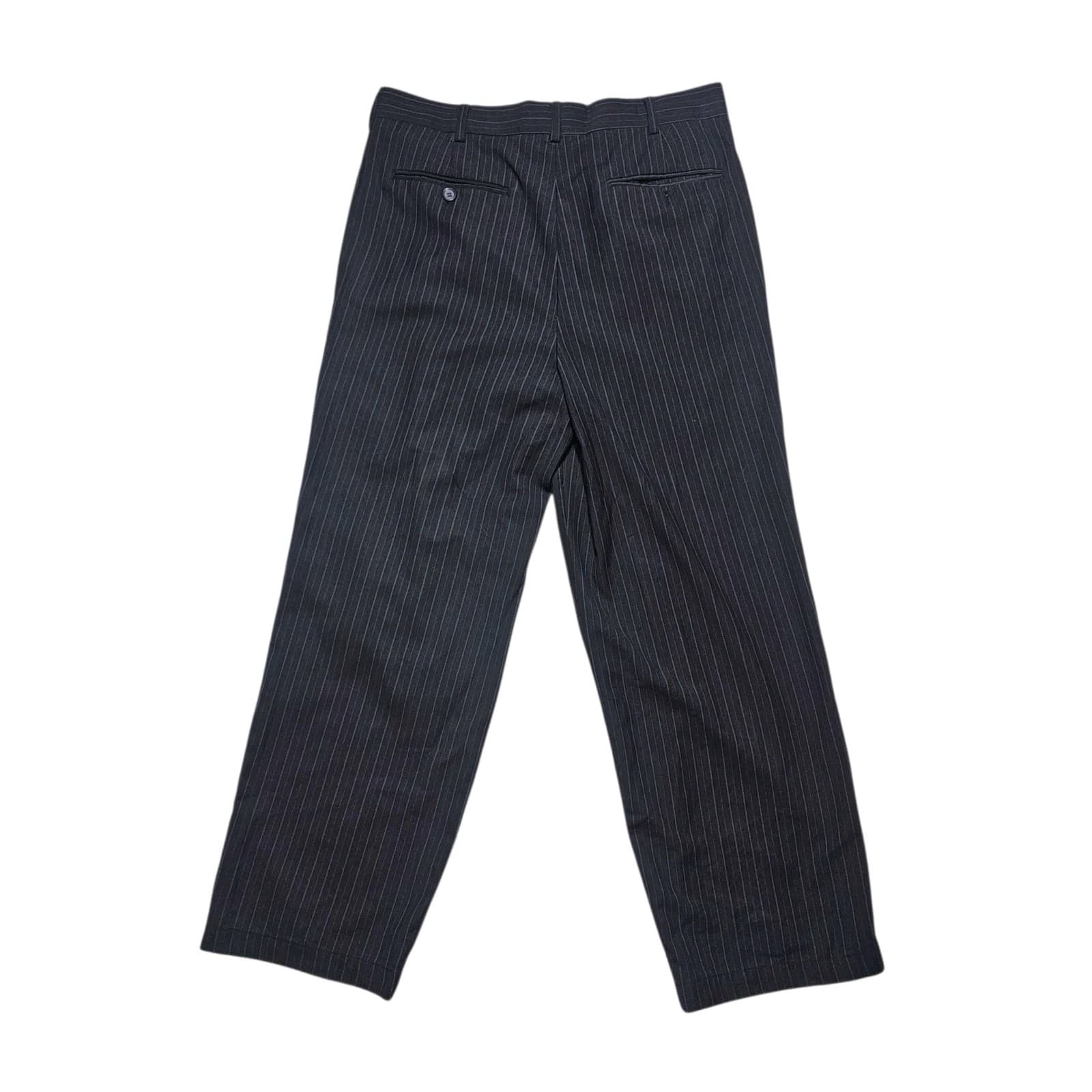 Gulliano Coture Pin Stripe Vito Pants Size 38r/32r - Thumbnail 6