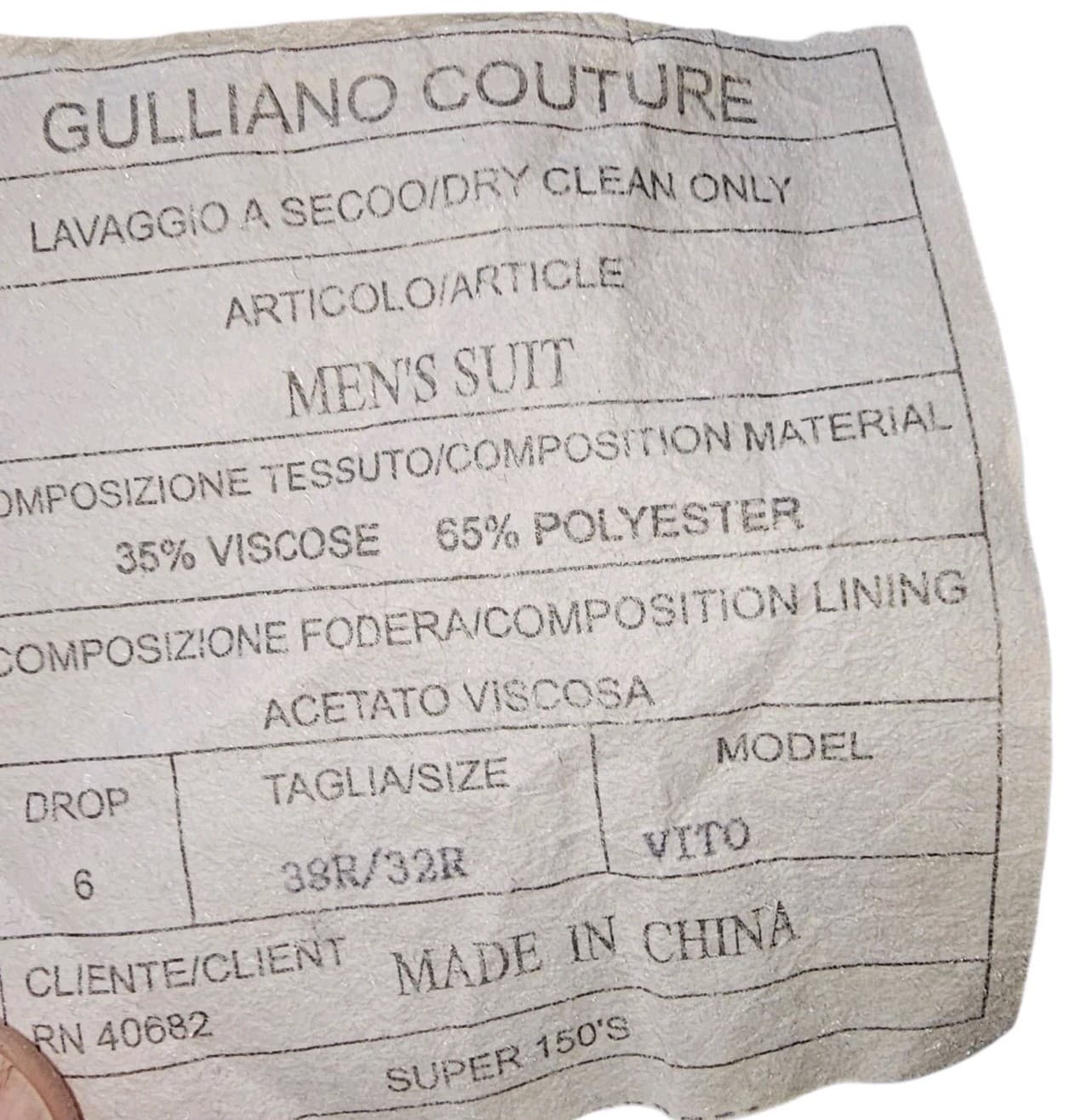 Gulliano Coture Pin Stripe Vito Pants Size 38r/32r - Thumbnail 12