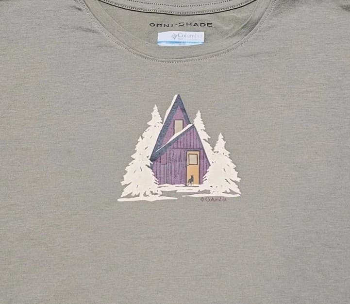 Columbia Omni Shade T-Shirt Women's XL Short Sleeve House Graphic Crew Neck - Thumbnail 2