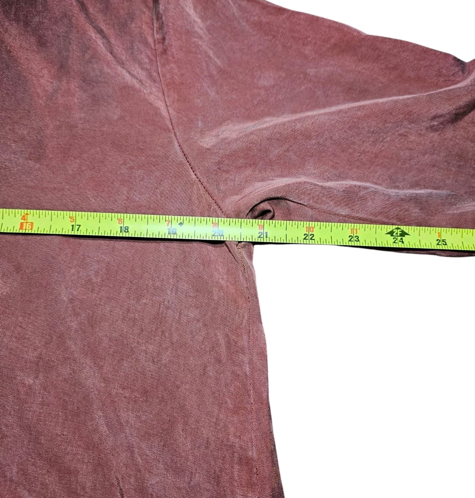 Cut Loose Top Womens small Burnt Orange 3/4 Sleeve V-Neck 100% Tencel - Thumbnail 11