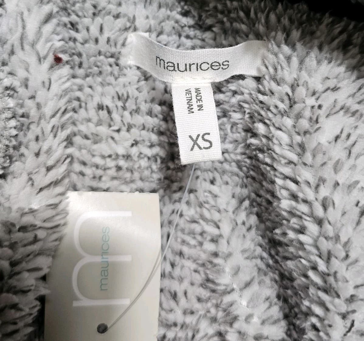Maurices Gray And Buffalo Plaid Sherpa Pullover Sweater New With Tags Size Xs - Thumbnail 15