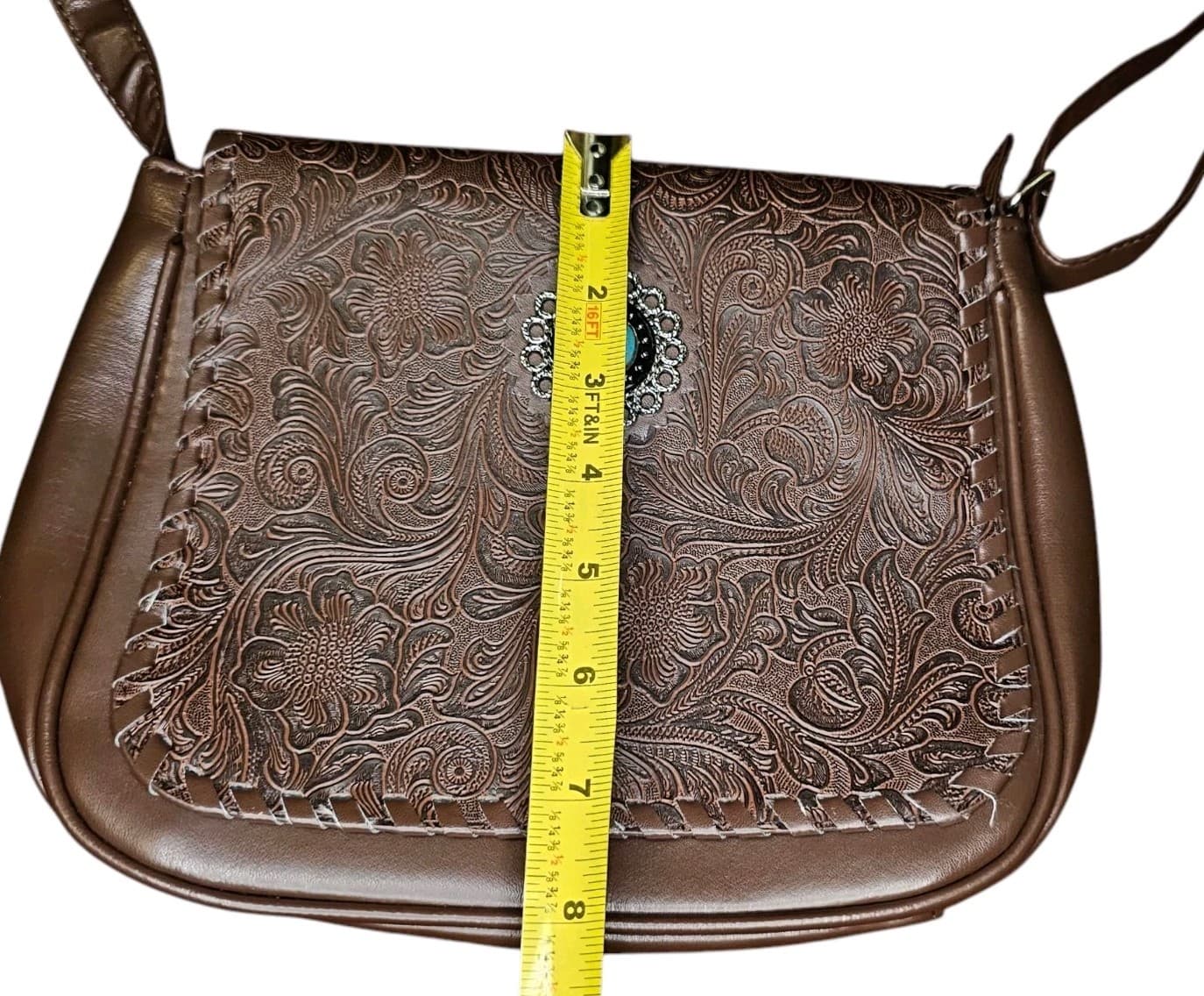 Brown Purse Canyon Sky Southwest Bag Turquoise Silver - Thumbnail 10