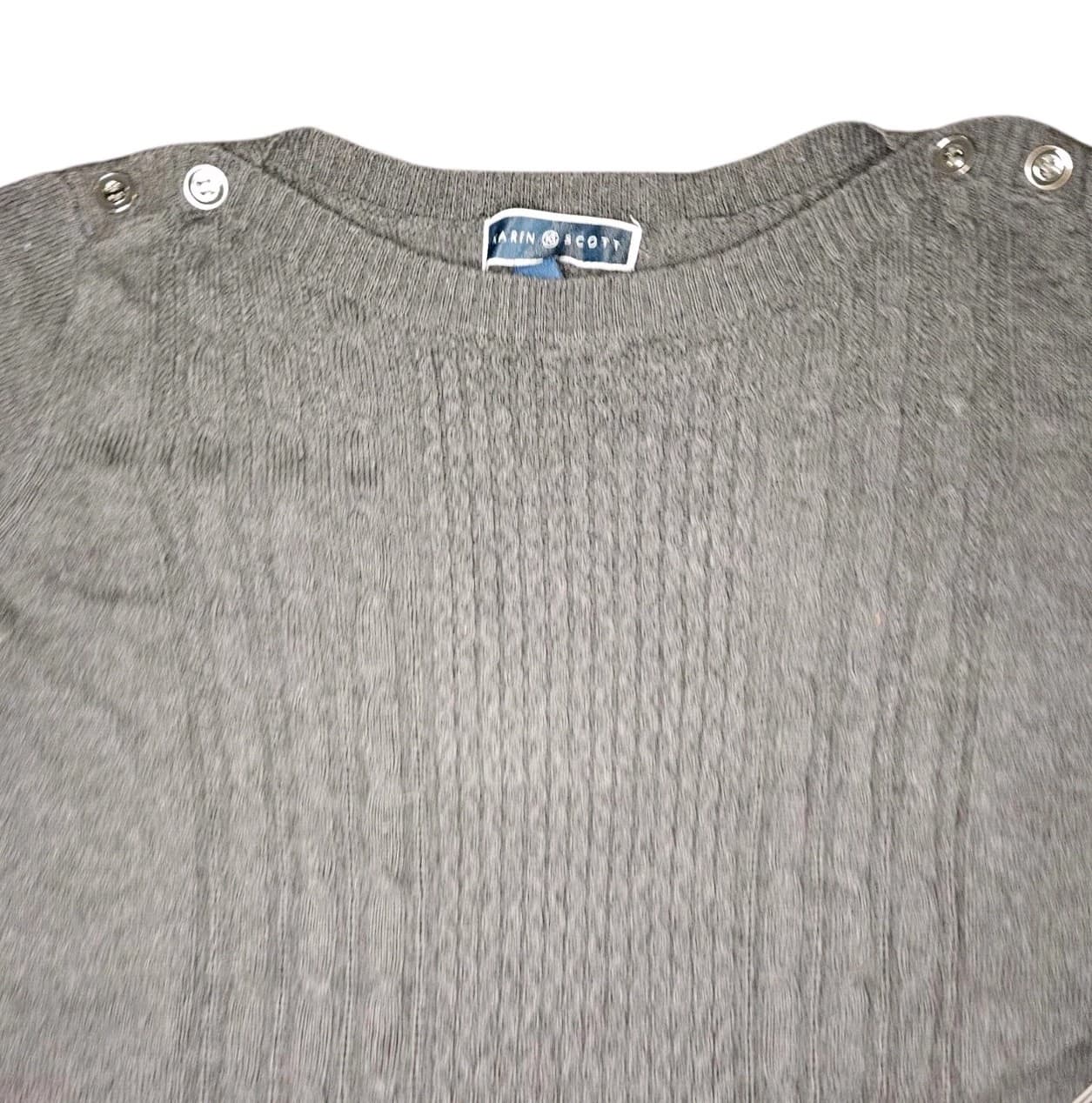 Karen Scott Petites Sweater Cable Knit Boat Neck Women's Small - Thumbnail 3
