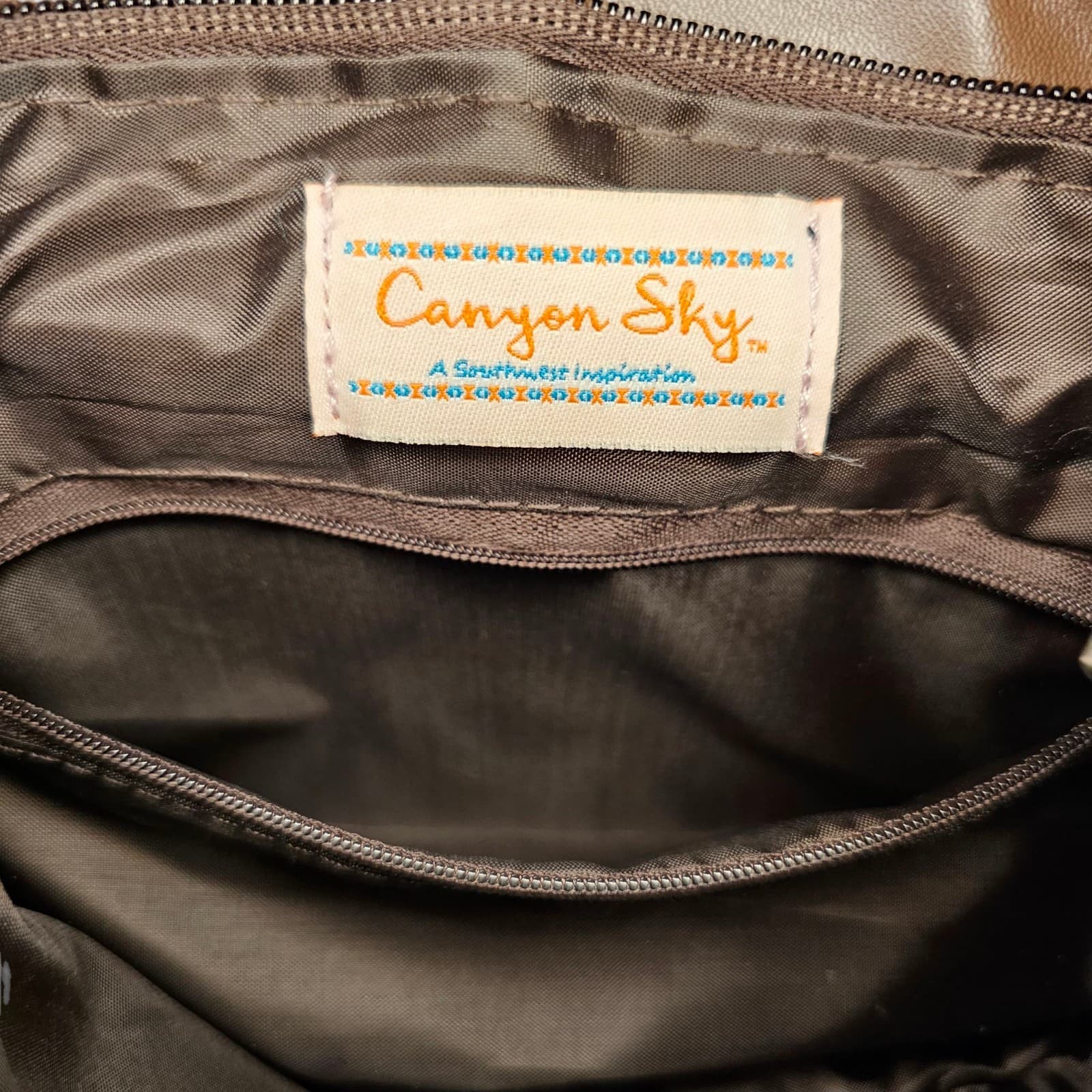 Brown Purse Canyon Sky Southwest Bag Turquoise Silver - Thumbnail 6