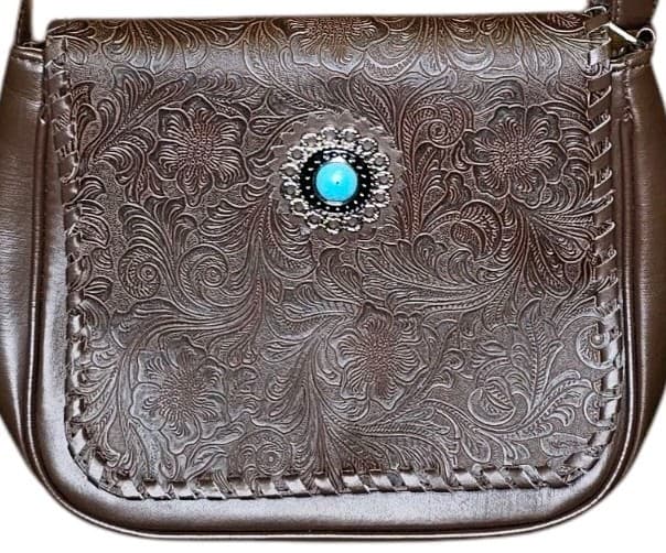 Brown Purse Canyon Sky Southwest Bag Turquoise Silver - Thumbnail 3