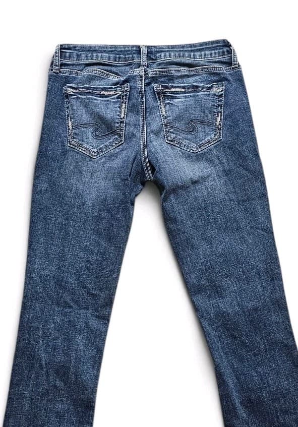 Silver jeans Co. Tuesday Slim Boot Cut Women’s Jeans 30x35 Low Rise Dark Wash - Thumbnail 3