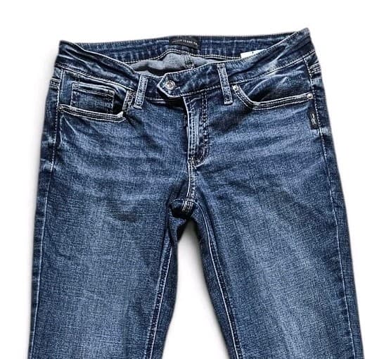 Silver jeans Co. Tuesday Slim Boot Cut Women’s Jeans 30x35 Low Rise Dark Wash - Thumbnail 5
