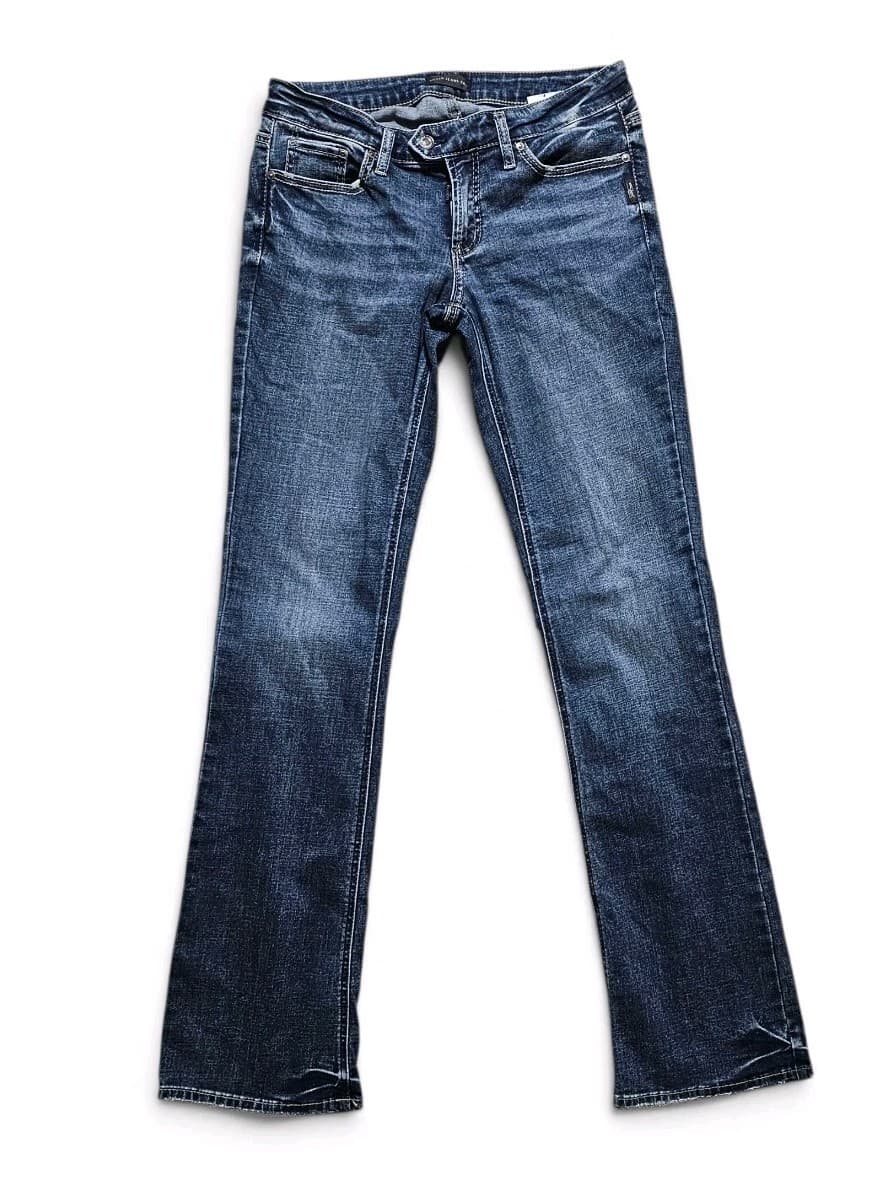 Silver jeans Co. Tuesday Slim Boot Cut Women’s Jeans 30x35 Low Rise Dark Wash - Thumbnail 4