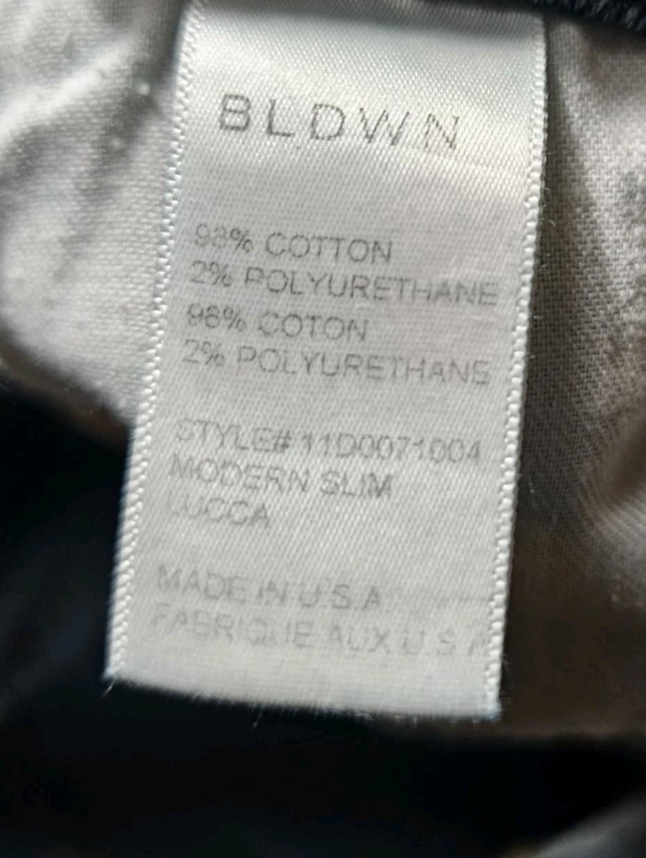 BLDWN Baldwin Modern Slim Jeans Men’s 30 Light Wash Made in USA Premium Denim - Thumbnail 11