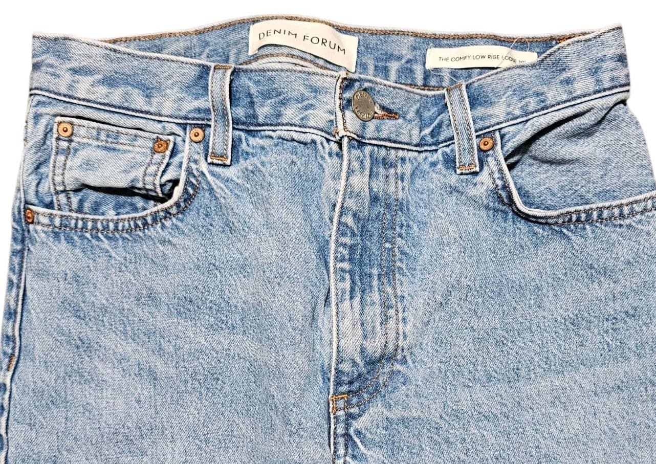 Aritza Denim Forum Blue Jeans Comfy low rise Loose 30Lx26 W - Thumbnail 6