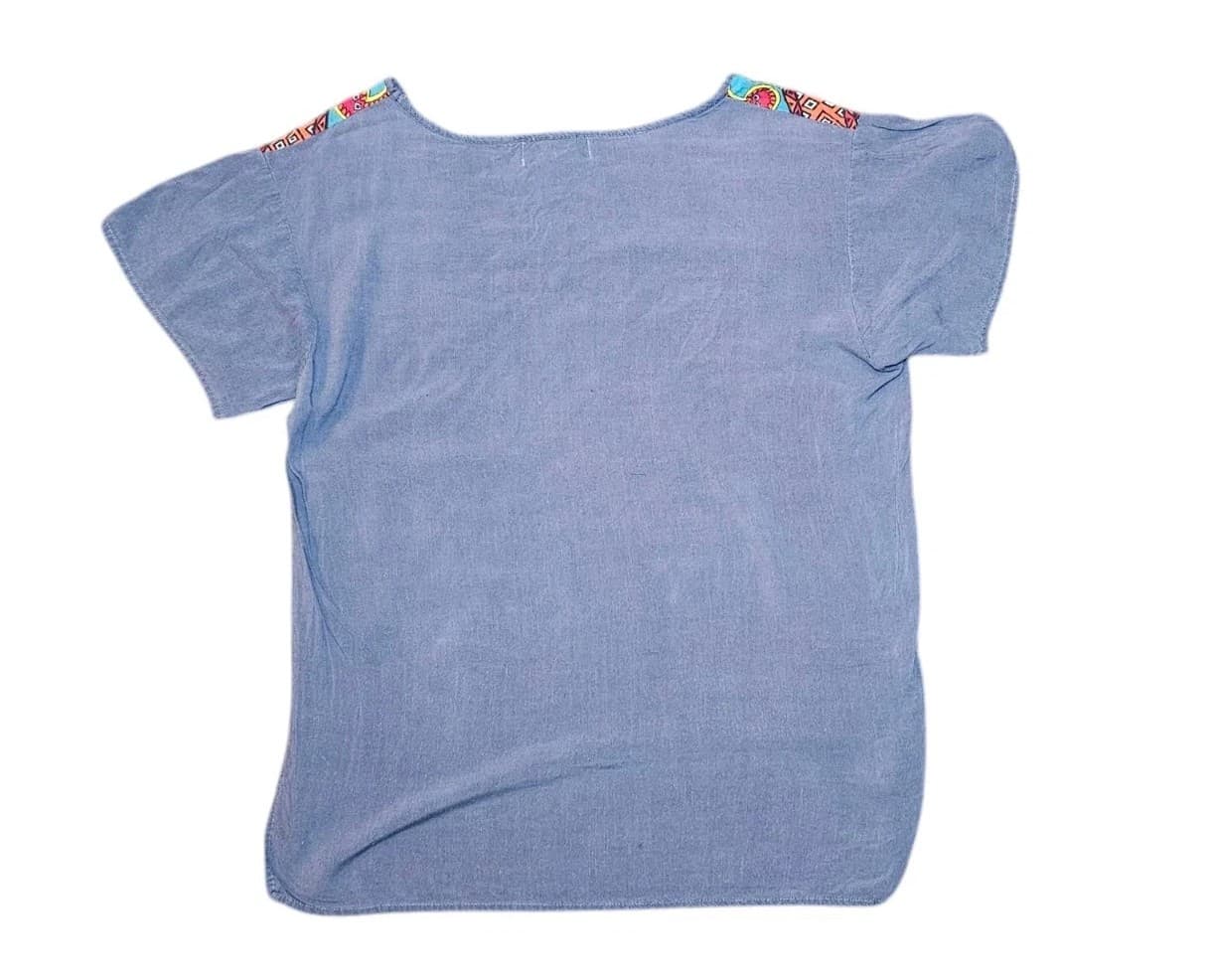 Flying Tomato Woman's Medium Blouse Boho Geometric Pattern - Thumbnail 7