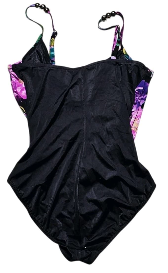 Magicsuit "New Romantic" Louise Floral Print Drape One Price SwimSuit Woman's 10 - Thumbnail 5