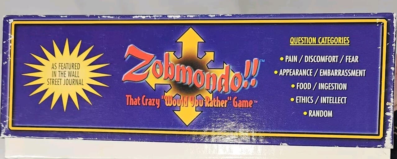 ZOBMONDO 1998 That Crazy "Would You Rather" GAME - Thumbnail 2