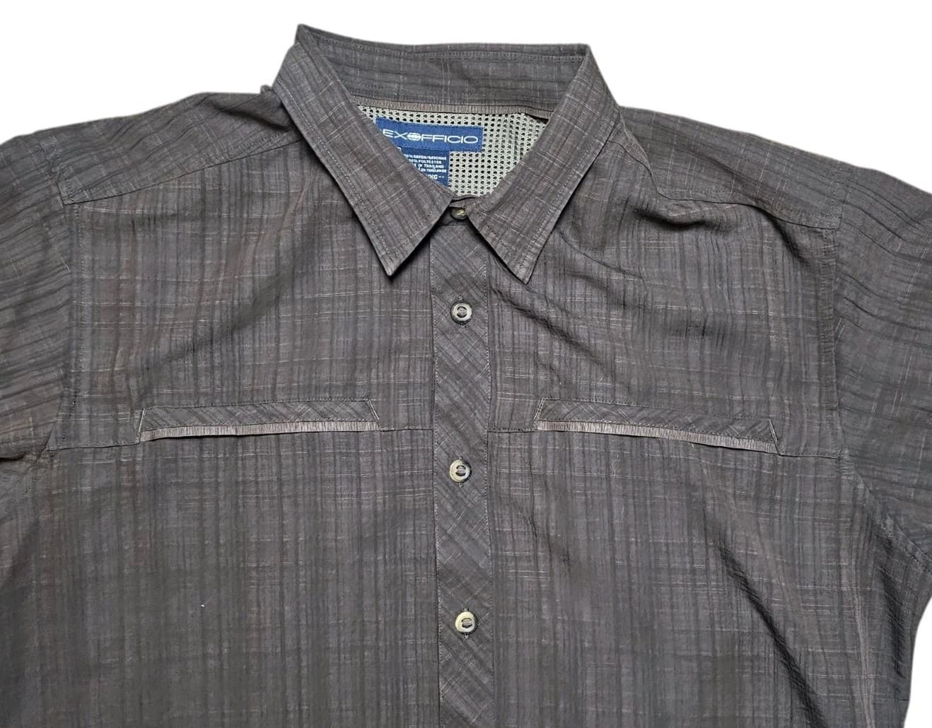 Exofficio Long Sleeve Shirt Mens Xxl Brown Button Down - Thumbnail 2