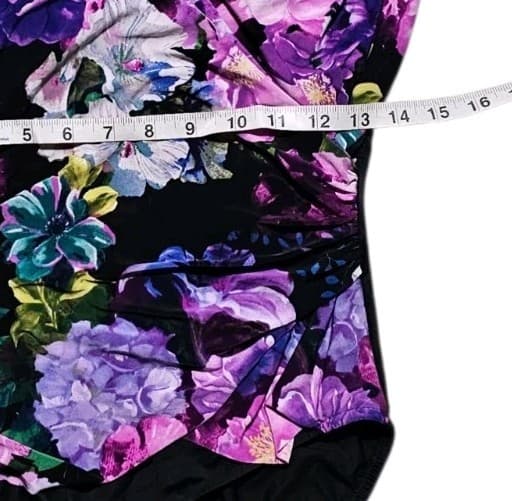 Magicsuit "New Romantic" Louise Floral Print Drape One Price SwimSuit Woman's 10 - Thumbnail 8