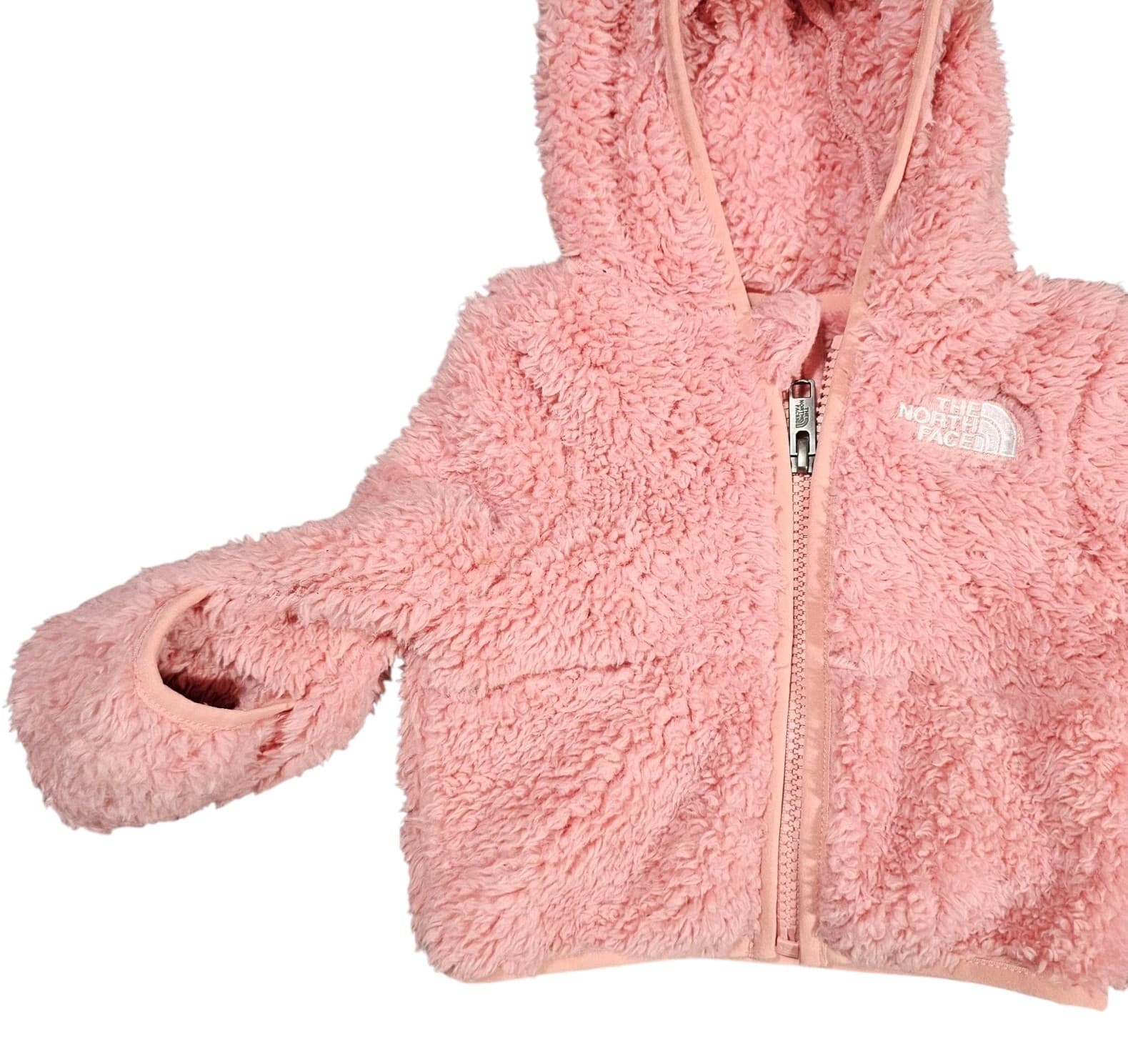 The North Face Bear Full Zip Hoodie (Infant) Cameo Pink O-3 Months - Thumbnail 4