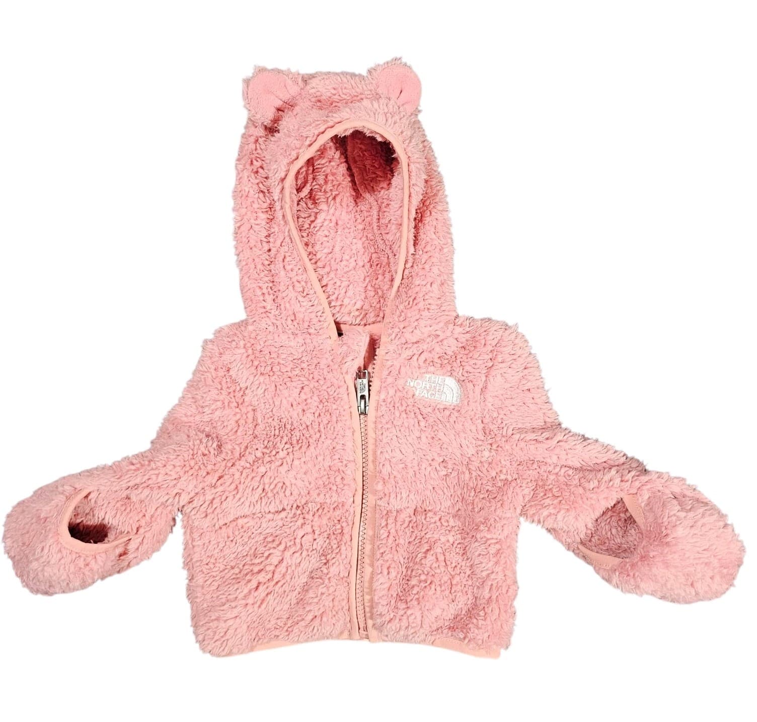 The North Face Bear Full Zip Hoodie (Infant) Cameo Pink O-3 Months