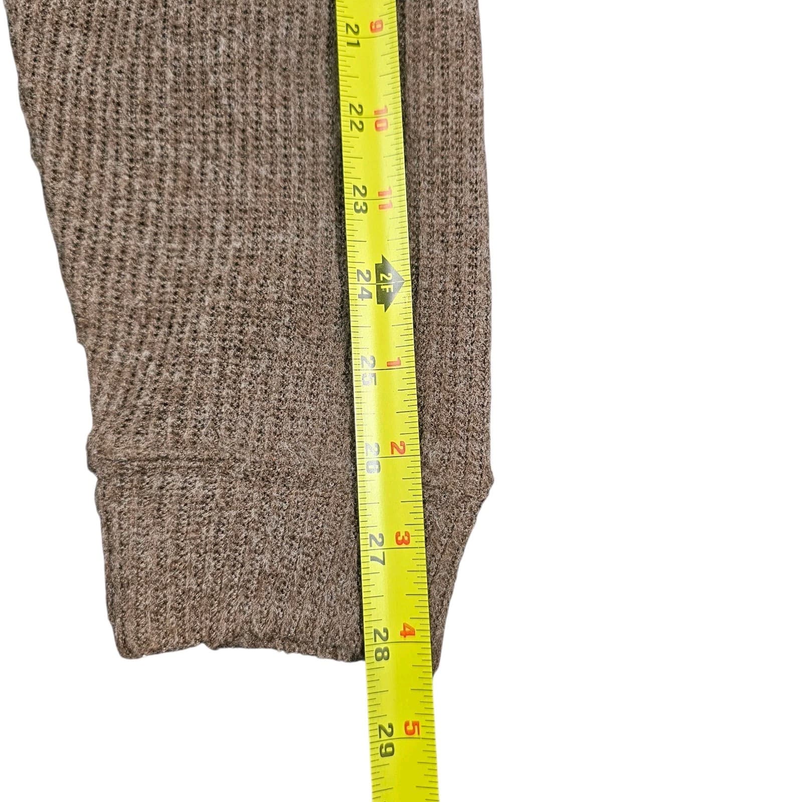 Double Zero Women Brown Long Sleeves Crew Neck Cropped Relaxed Sweater Size L - Thumbnail 7