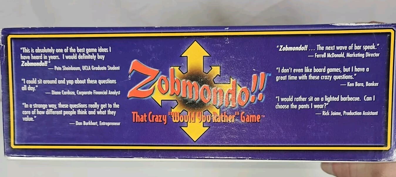 ZOBMONDO 1998 That Crazy "Would You Rather" GAME - Thumbnail 5