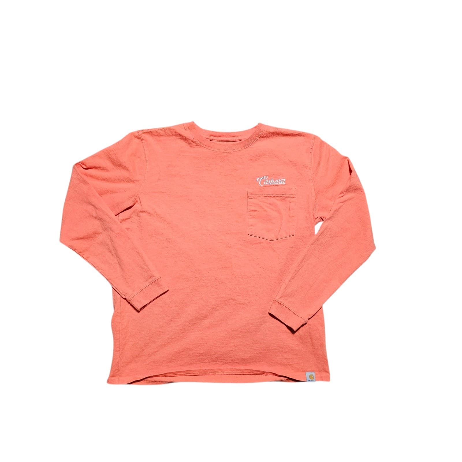 Carhart Womans Long Sleeve Loose Fit Shirt Large 12-14 Salmon