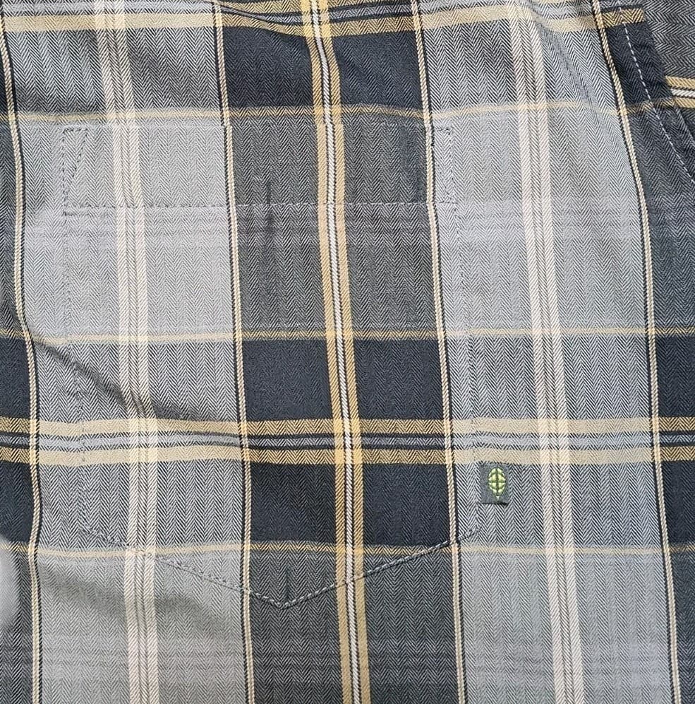 ExOfficio Shirt Mens Size 2xl Gray Plaid Polyester Casual Button Up Long Sleeve - Thumbnail 2