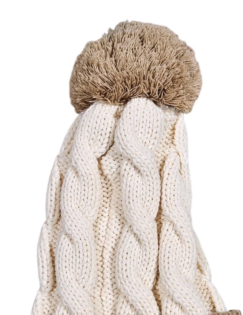 American Flag Pom Pom Cable Knit Beanie - Thumbnail 6