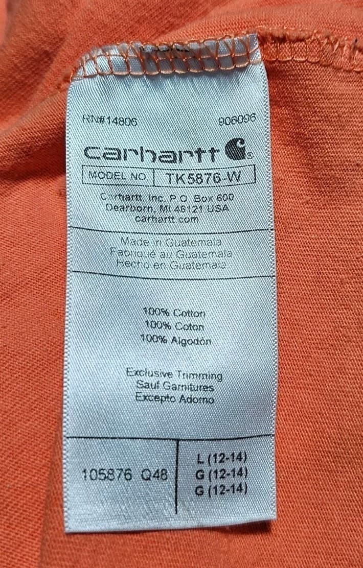 Carhart Womans Long Sleeve Loose Fit Shirt Large 12-14 Salmon - Thumbnail 12