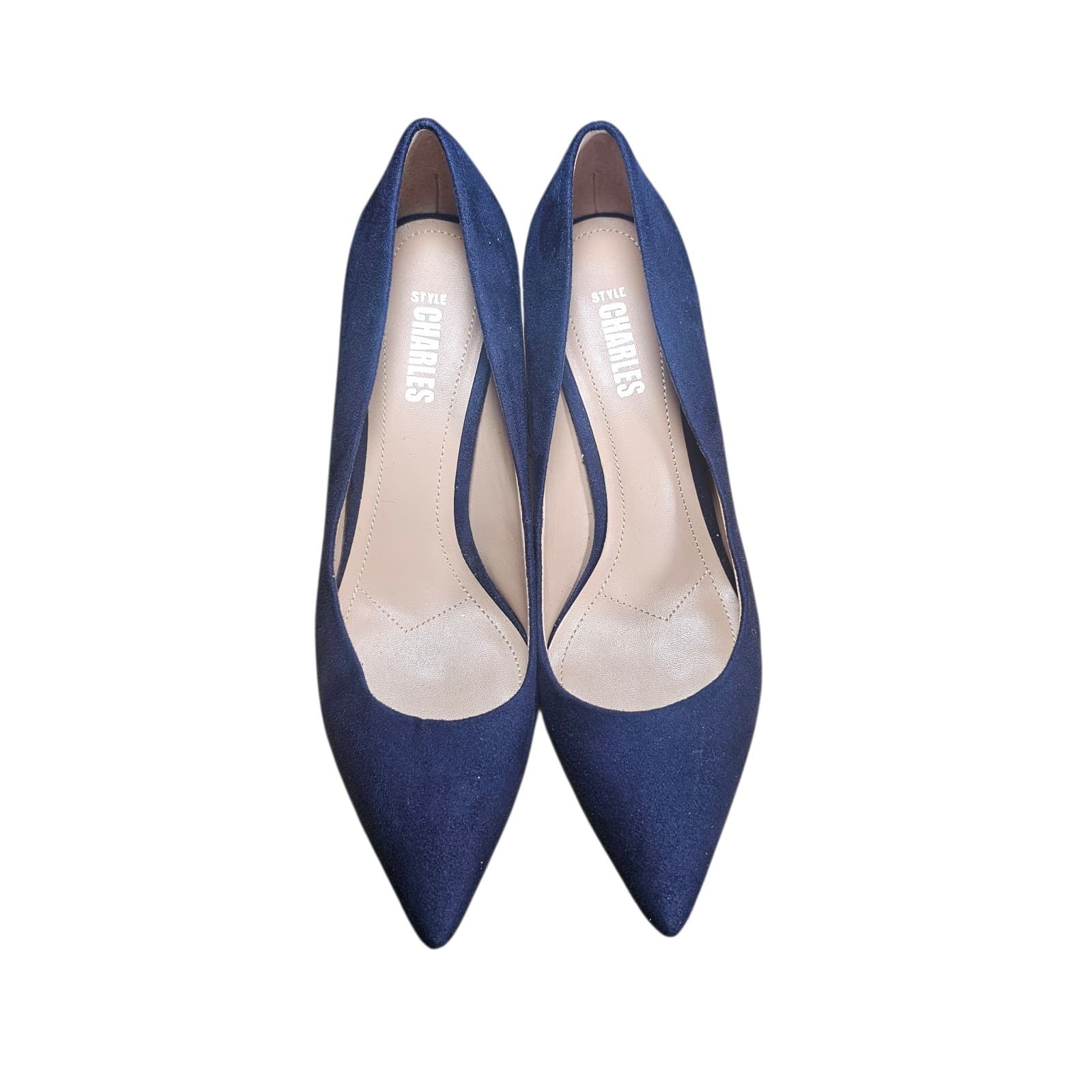 Charles By Charles David Blue SUEDE Heels - Size 7.5 M - Thumbnail 5
