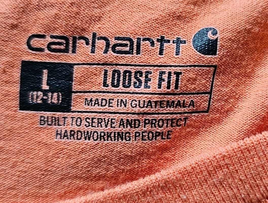 Carhart Womans Long Sleeve Loose Fit Shirt Large 12-14 Salmon - Thumbnail 11