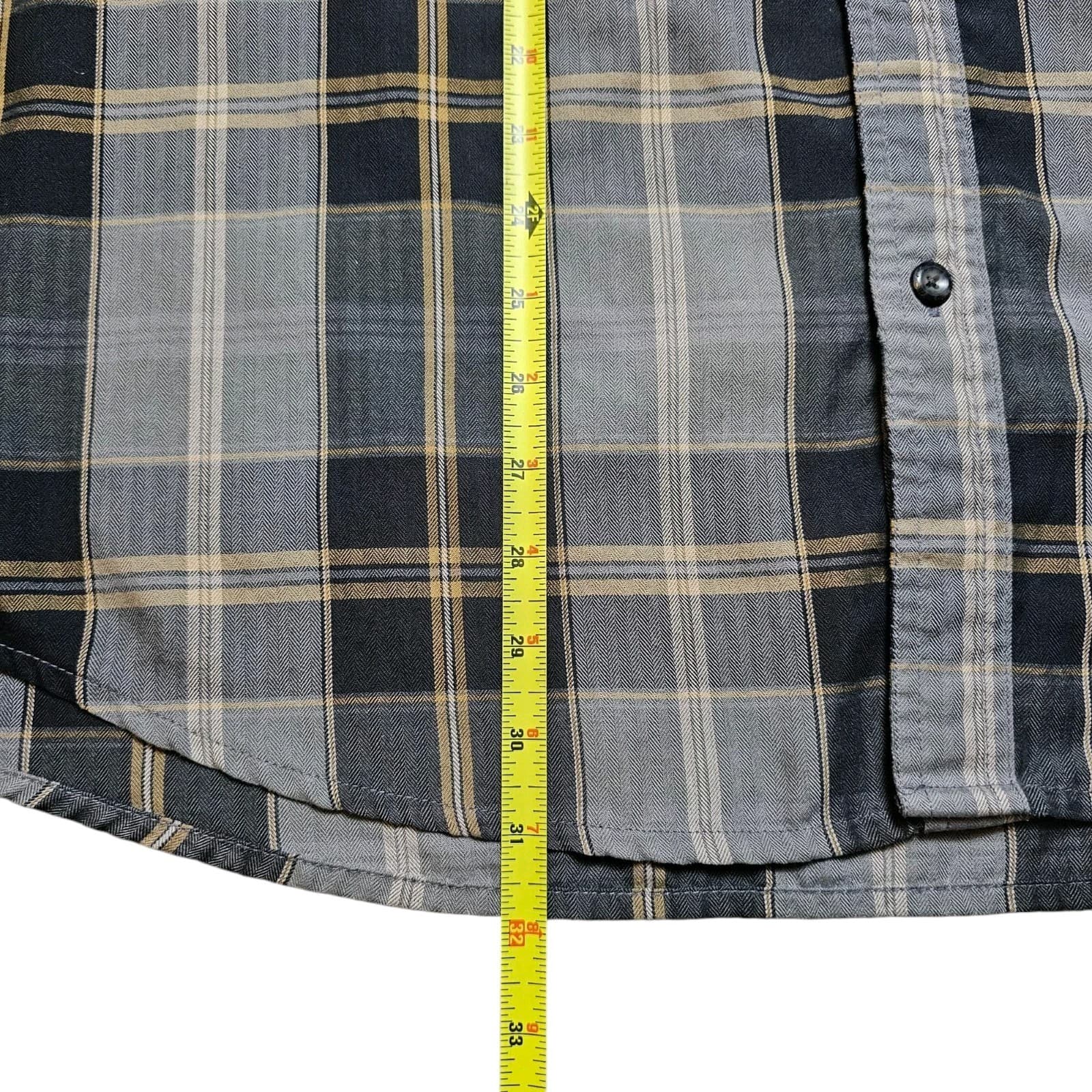 ExOfficio Shirt Mens Size 2xl Gray Plaid Polyester Casual Button Up Long Sleeve - Thumbnail 4