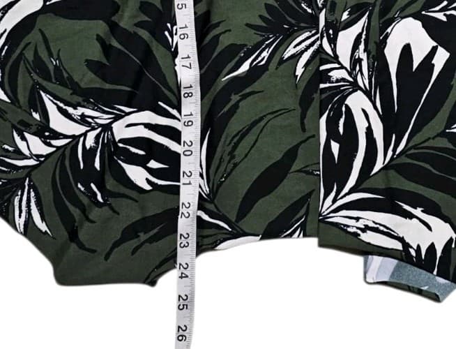 Kona Sol Women's Paradise Palm Tankini Top Size 16W Tropical Olive Green Black - Thumbnail 5