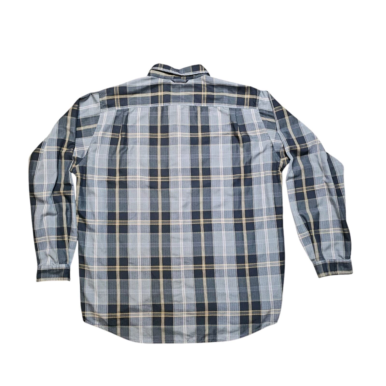 ExOfficio Shirt Mens Size 2xl Gray Plaid Polyester Casual Button Up Long Sleeve - Thumbnail 3