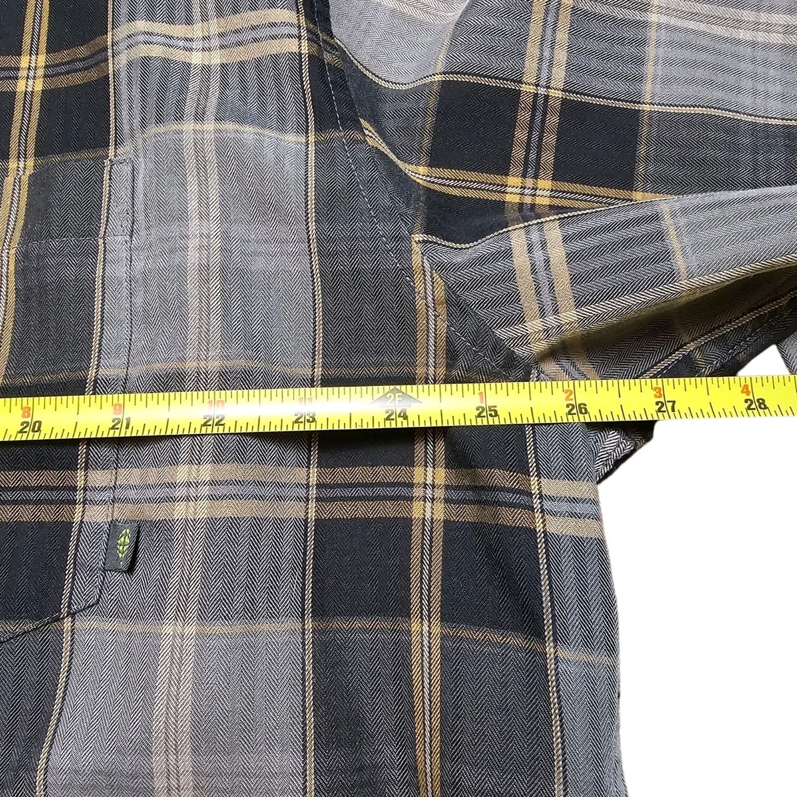 ExOfficio Shirt Mens Size 2xl Gray Plaid Polyester Casual Button Up Long Sleeve - Thumbnail 5
