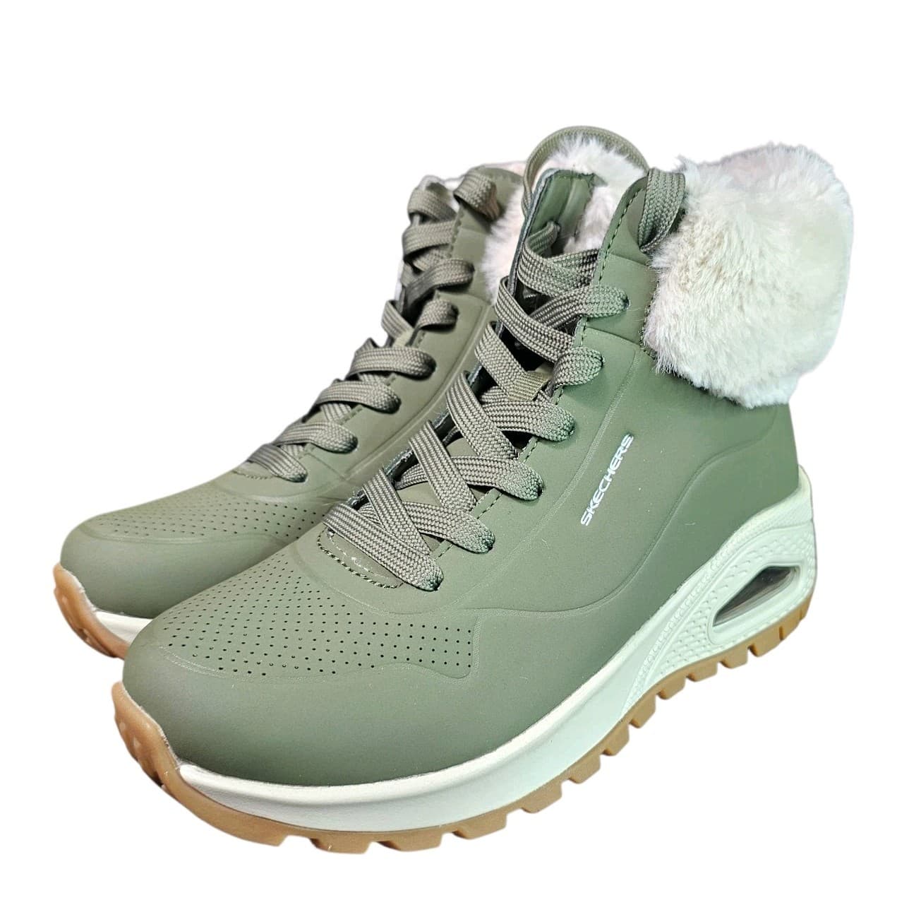 Skechers Uno Rugged- Fall Air Memory Foam Womans Size 6 Olive