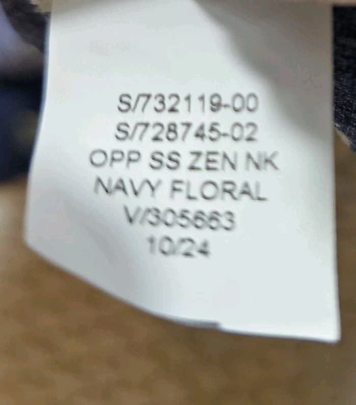Gap Factory Split Neck Top Navy Floral Women's Size Extra Large - Thumbnail 12