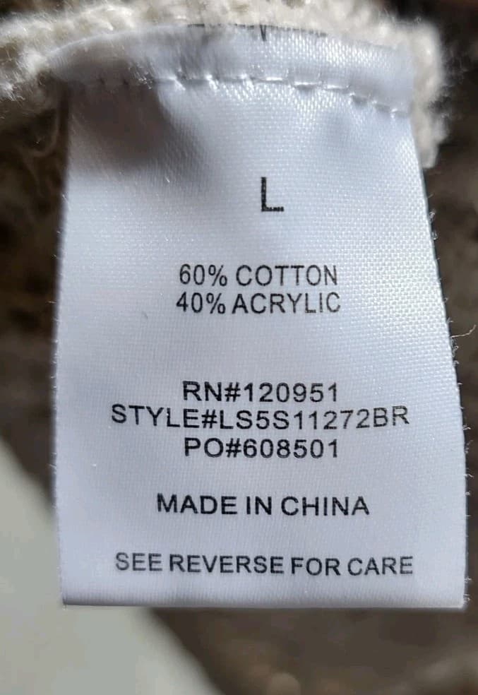 Olive And Oak Pointelle- Stitch Crochet Vest Beige Woman's Size L - Thumbnail 11