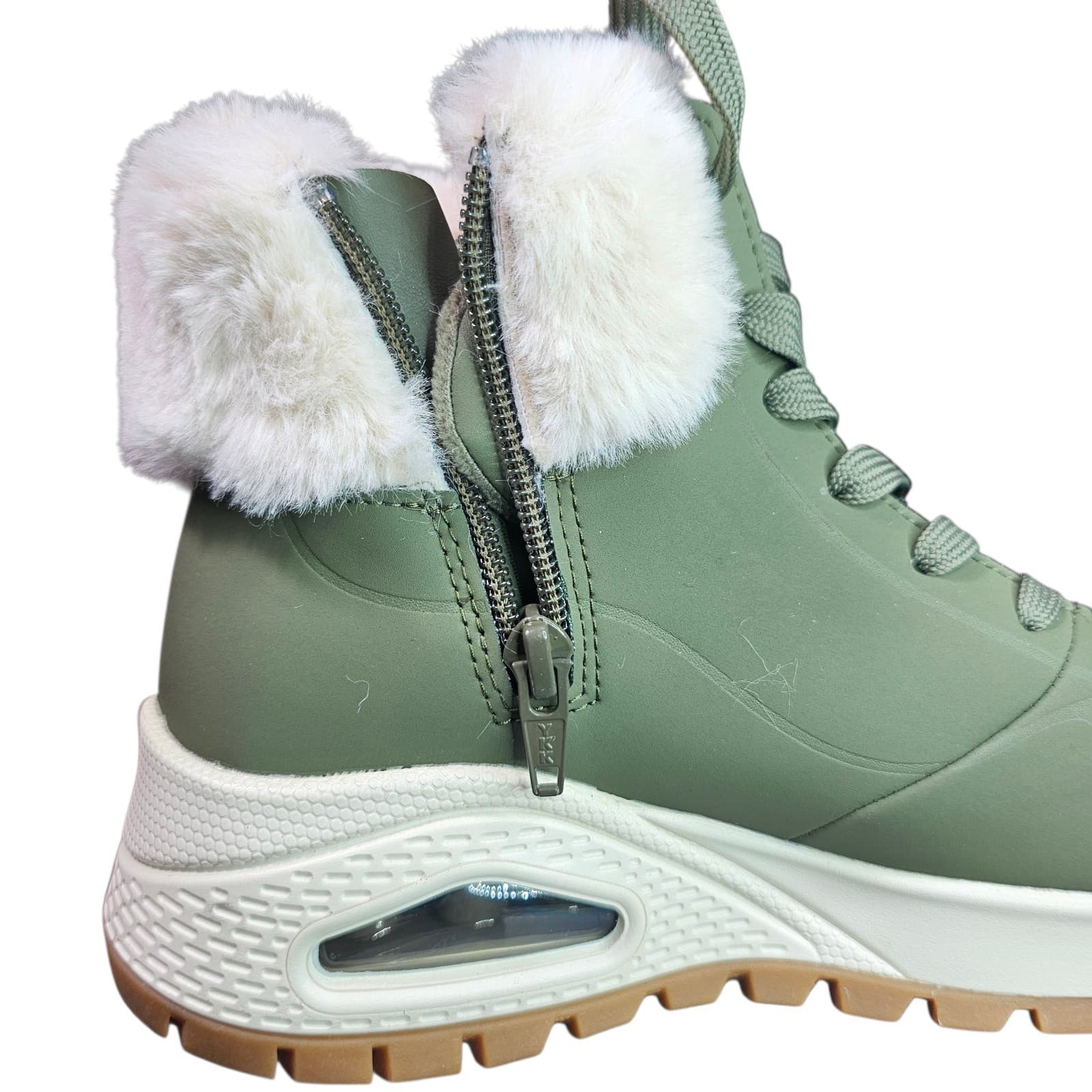 Skechers Uno Rugged- Fall Air Memory Foam Womans Size 6 Olive - Thumbnail 11