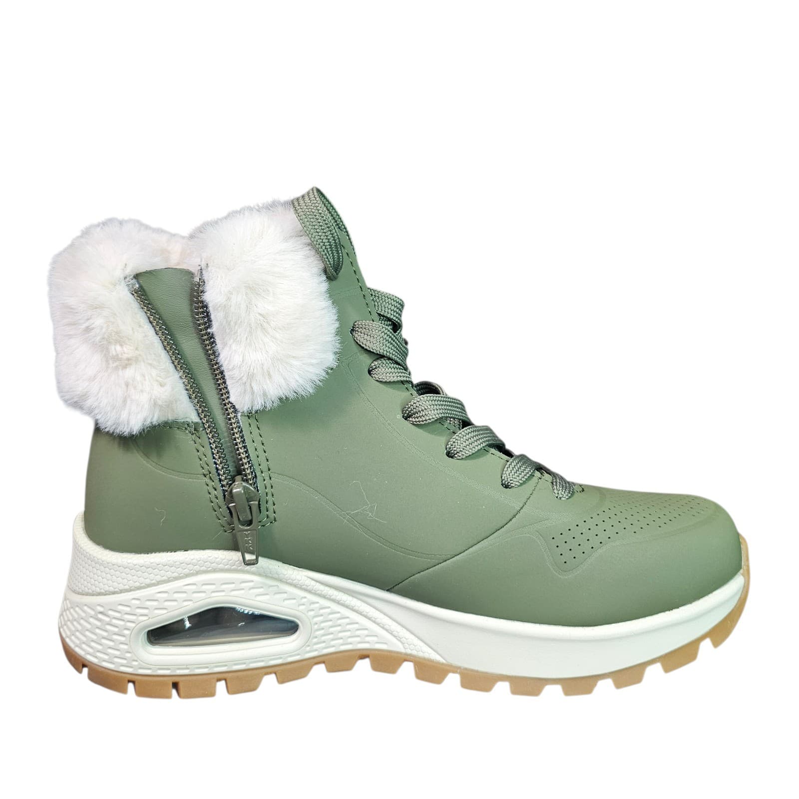 Skechers Uno Rugged- Fall Air Memory Foam Womans Size 6 Olive - Thumbnail 9
