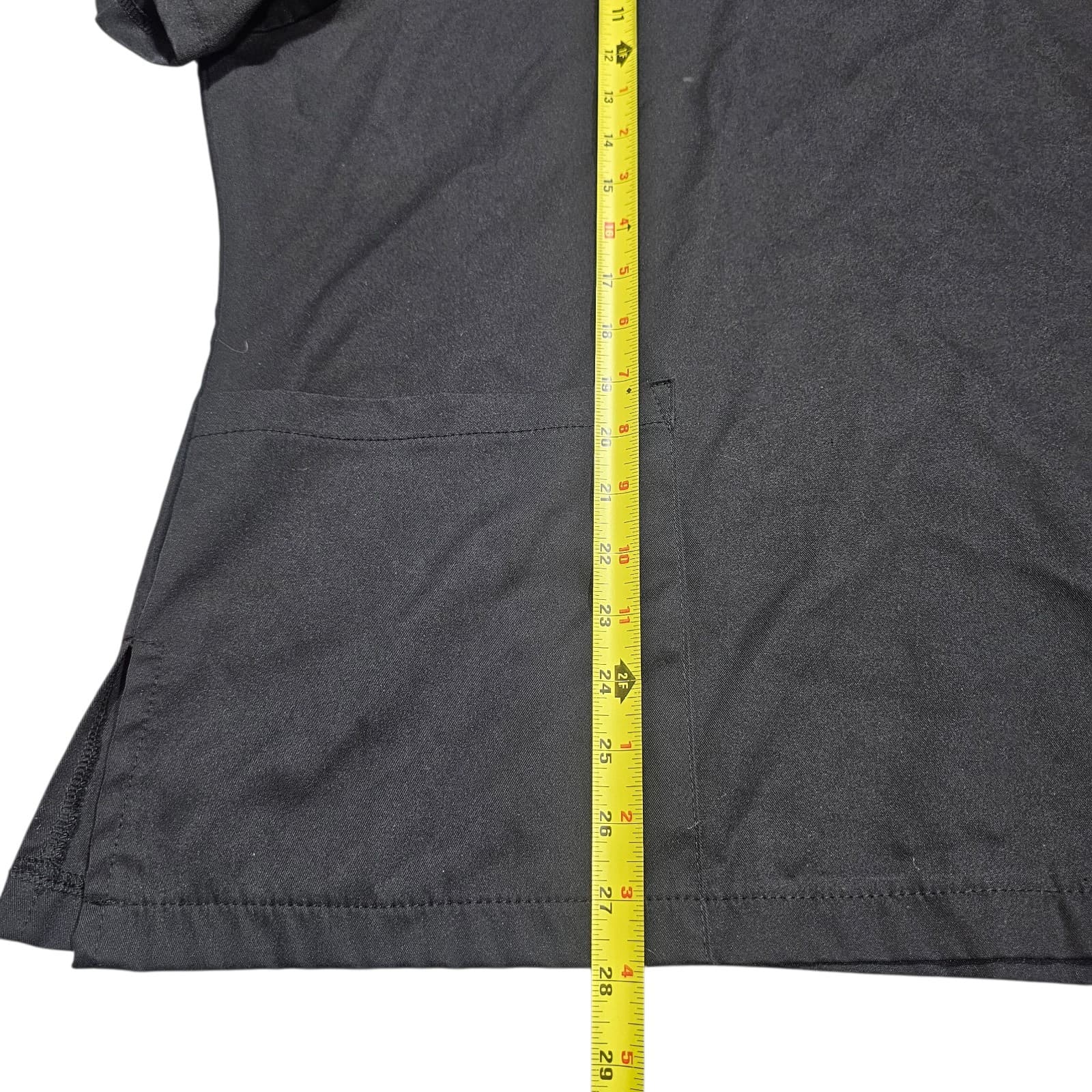 Scrub Med Black V-neck Medical Scrup Top Shirt Nurse Doctor Vet Size 22 - Thumbnail 9