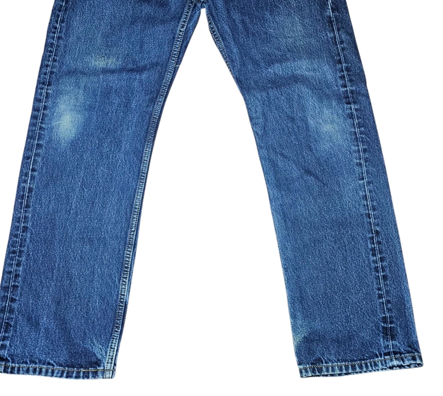 Levis Jeans Mens 36x32 Blue 505 Straight Regular Fit Denim - Thumbnail 7