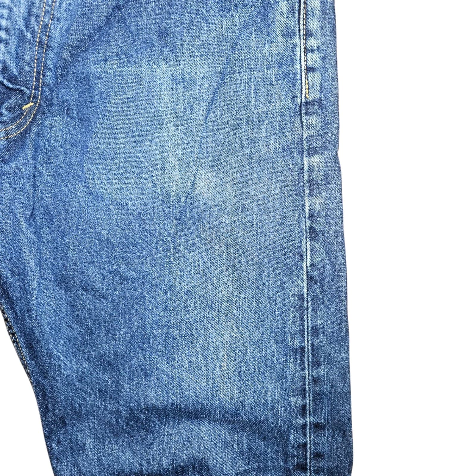 Levis Jeans Mens 36x32 Blue 505 Straight Regular Fit Denim - Thumbnail 11
