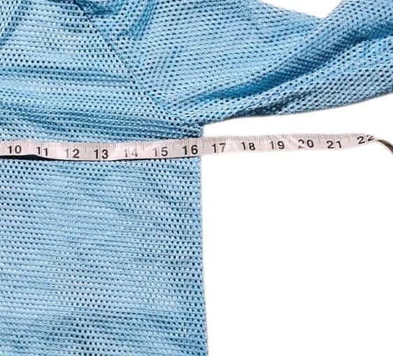 Ideology Aqua Color Mesh Long Sleeve Hooded Tunic Swimsuit Cover Up Woman's L - Thumbnail 6