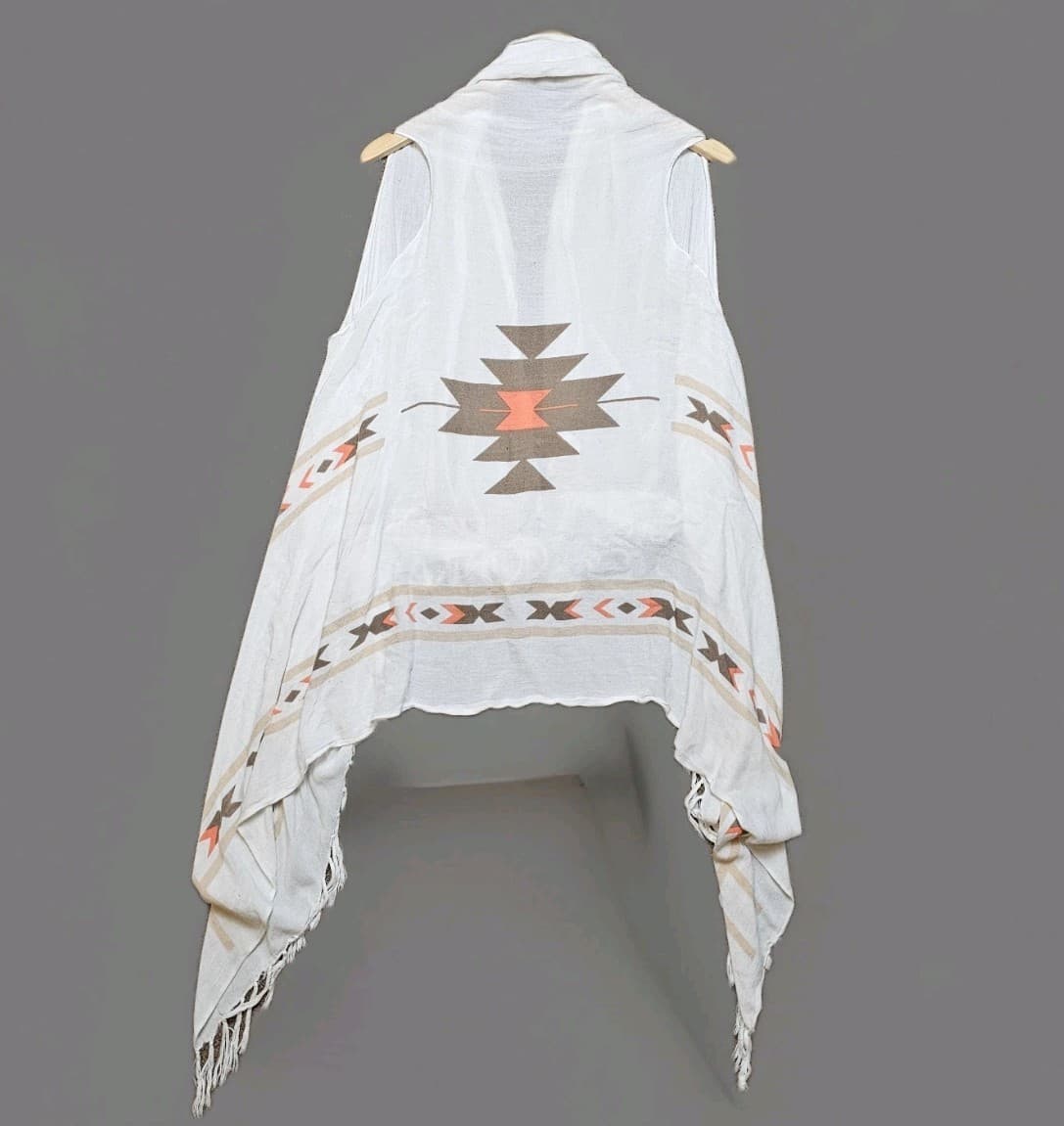 Southwestern Style Cardigan Wrap Womans Vest No Tags Brand? - Thumbnail 2