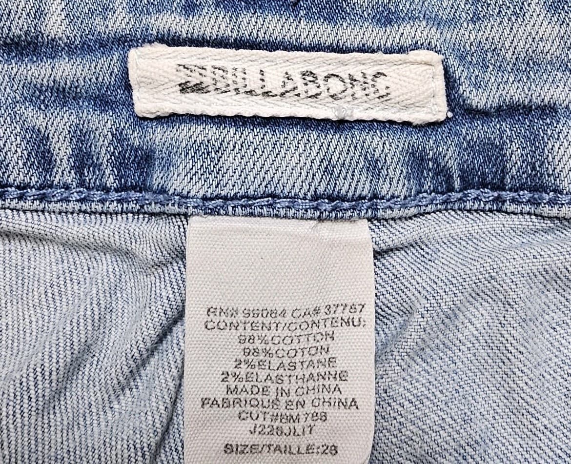 Billabong Cut-Off Shorts Womens Size 29 Blue Denim Distressed Lace Up Front - Thumbnail 13